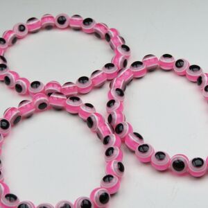 Good Luck Eye Pink Elastic Bracelet x 3 Pieces on sale